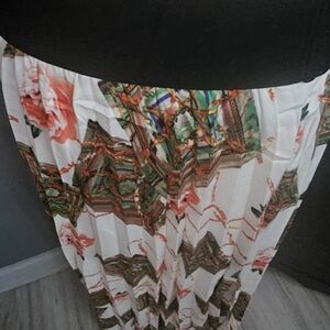 Floral Pleated Skirt